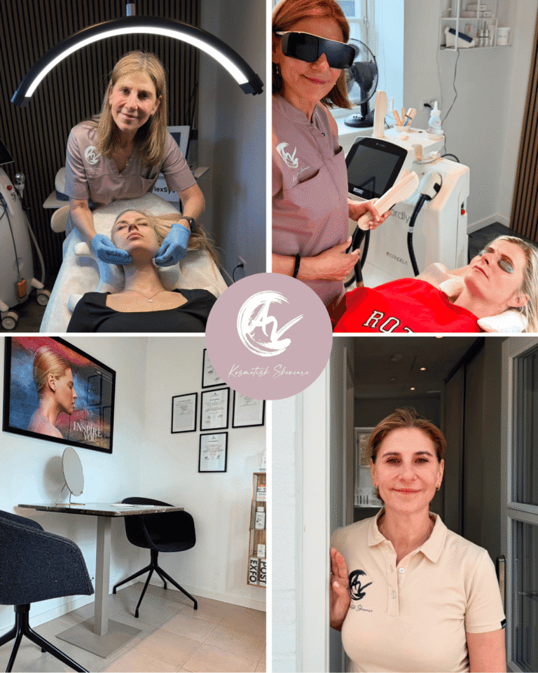 Meta-annonce med billeder fra klinikkens hverdag